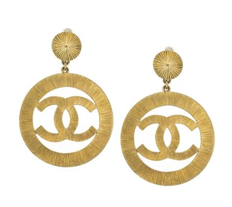 red gold fake chanel earrings|vintage faux Chanel earrings.